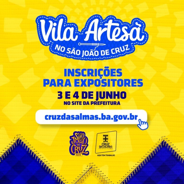 Prefeitura abre inscrições para a Vila Artesã que vai acontecer durante o São João